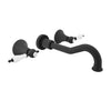 Baril Two handles wall-mounted lavatory faucet, drain not included