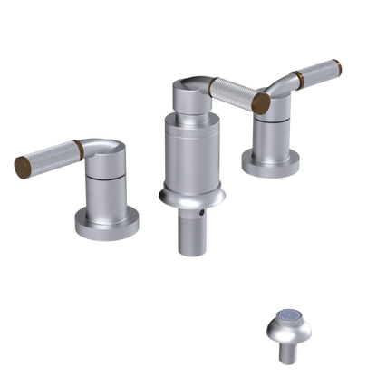 Rubinet Bidet Fitting with Spray, Diverter, and Vacum Breaker (Less Drain) Satin Chrome