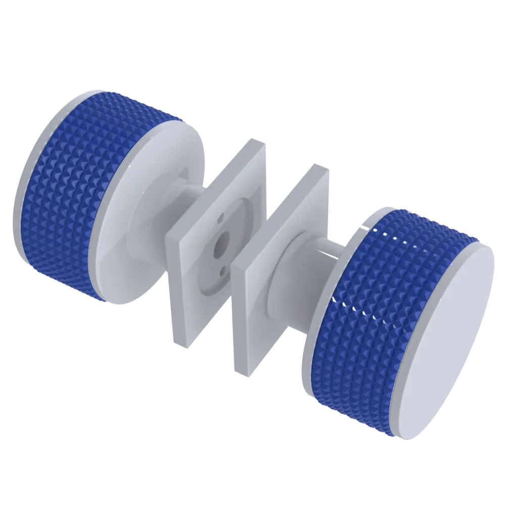 Rubinet Shower Door Knob (set) White