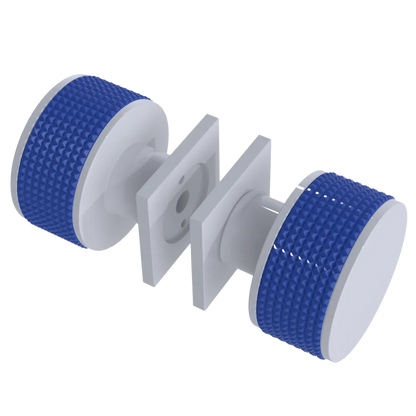 Rubinet Shower Door Knob (set) White