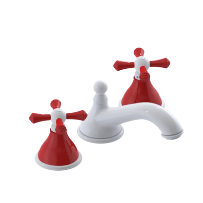 Rubinet Widespread Lav. Set. (less drain) White