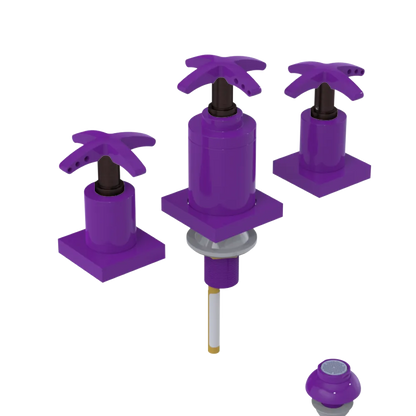 Rubinet Bidet Fitting with Spray, Diverter, and Vacuum Breaker (less drain) Purple Haze