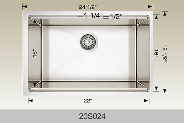 Bosco Super Series Plus Multi Level Kitchen Sink 24 1/2 x 18 1/2