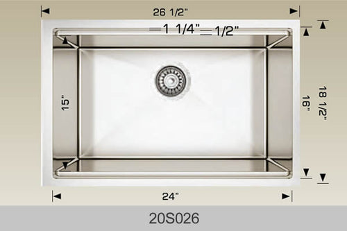 Bosco Super Series Plus Multi Level Kitchen Sink 26 1/2 x 18 1/2