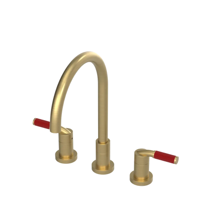 Rubinet Widespread Kitchen Set Satin Gold