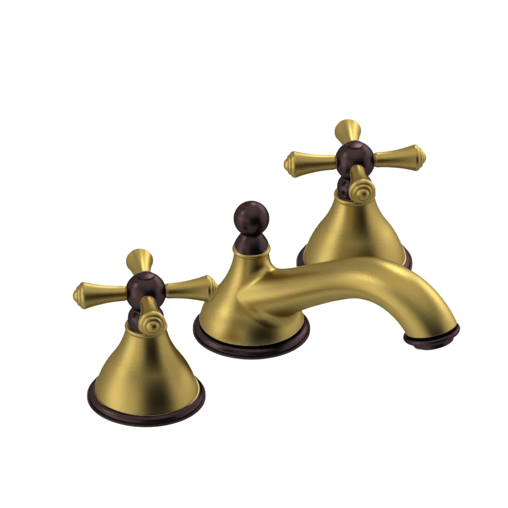 Rubinet Widespread Lav. Set. (less drain) Antique Brass Matt