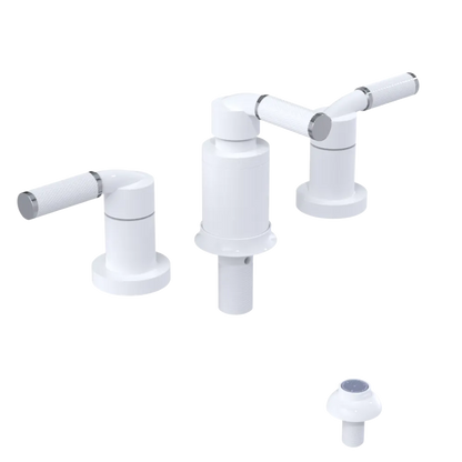 Rubinet Bidet Fitting with Spray, Diverter, and Vacum Breaker (Less Drain) White