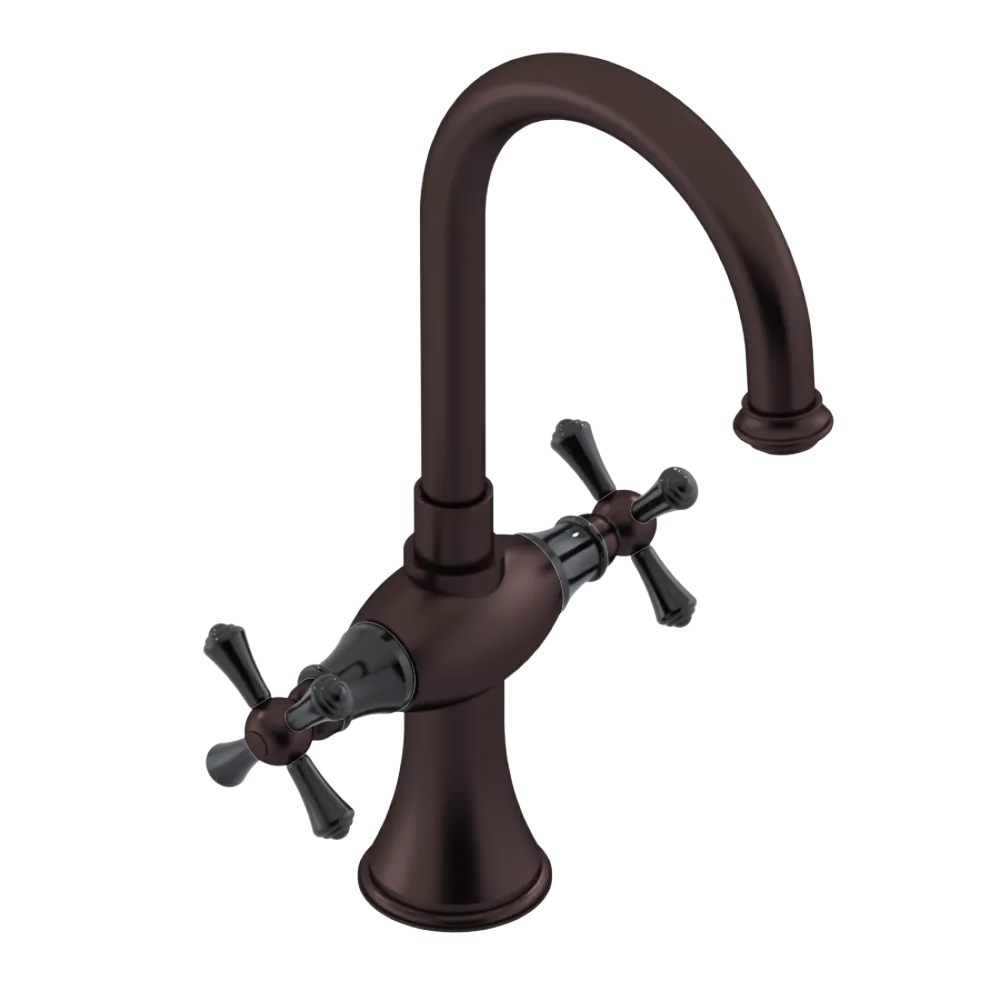 Rubinet Single Hole Dual Handle Lav. Set. (less drain) Oil Rubbed Bronze