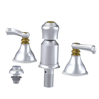 Rubinet Bidet Fitting with Spray, Diverter, and Vacum Breaker (Less Drain) Satin Chrome