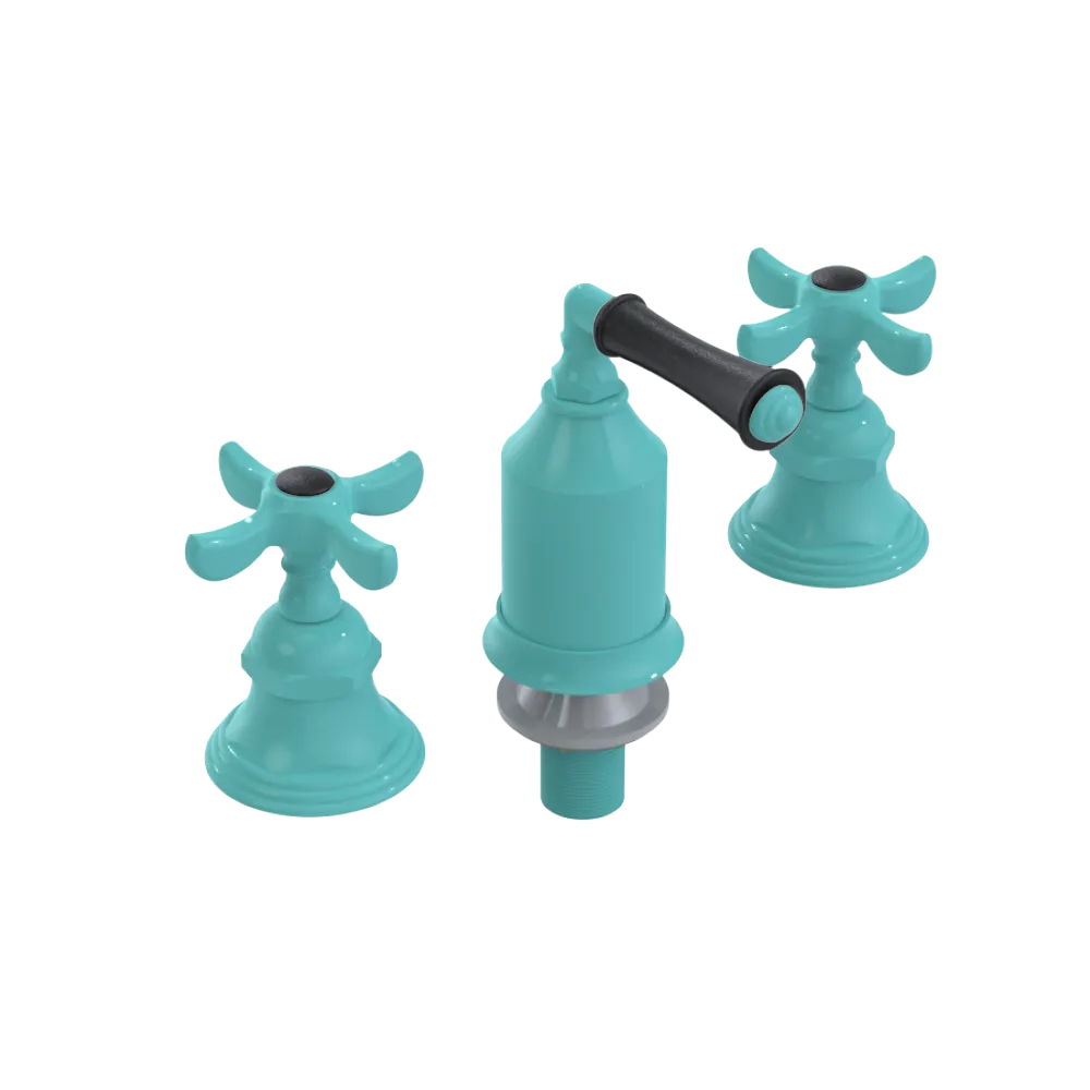 Rubinet Bidet Fitting with Spray, Diverter, and Vacum Breaker (Less Drain) Aqua