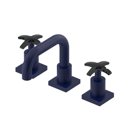 Rubinet Widespread Lav. Set. with Genesis spout (less drain) Midnight Blue