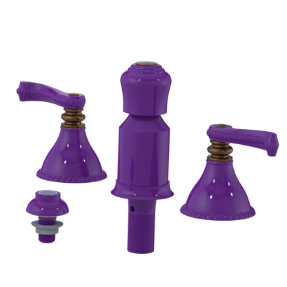 Rubinet Bidet Fitting with Spray, Diverter, and Vacum Breaker (Less Drain) Purple Haze