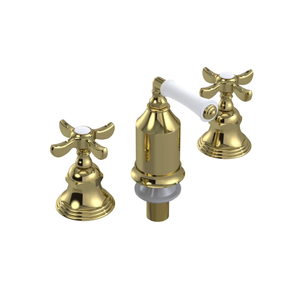 Rubinet Bidet Fitting with Spray, Diverter, and Vacum Breaker (Less Drain) Bright Brass