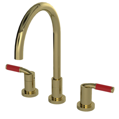 Rubinet Widespread Kitchen Set Natural Brass