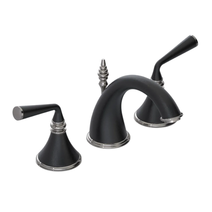 Rubinet Widespread Lav. Set. (less drain) Matt Black