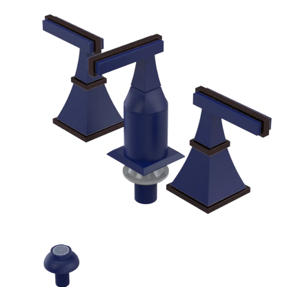 Rubinet Bidet Fitting with Spray, Diverter, and Vacum Breaker (Less Drain) Midnight Blue