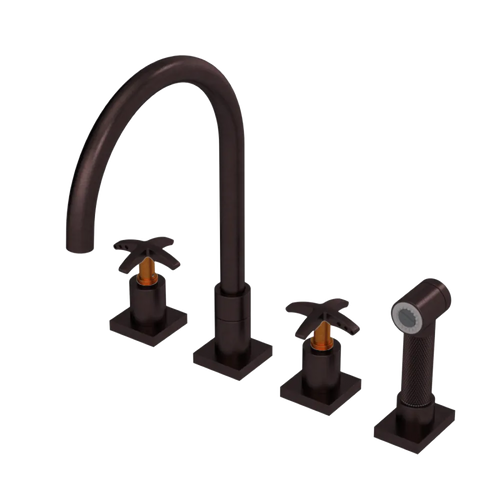 Rubinet Widespread Kitchen Set with Hand Spray Oil Rubbed Bronze