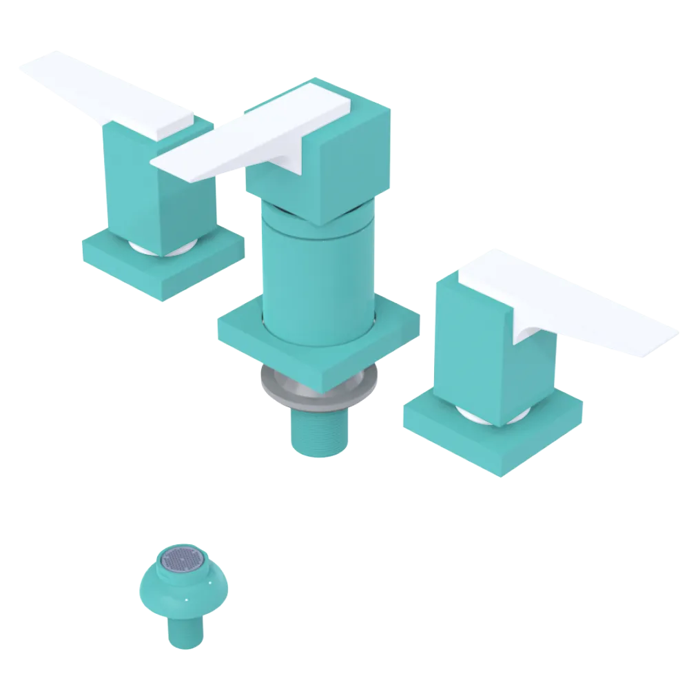 Rubinet Bidet Fitting with Spray, Diverter, and Vacuum Breaker (less drain) Aqua