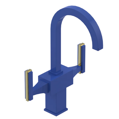 Rubinet Single Hole Dual Handle Lav. Set. (less drain) Blu Jean