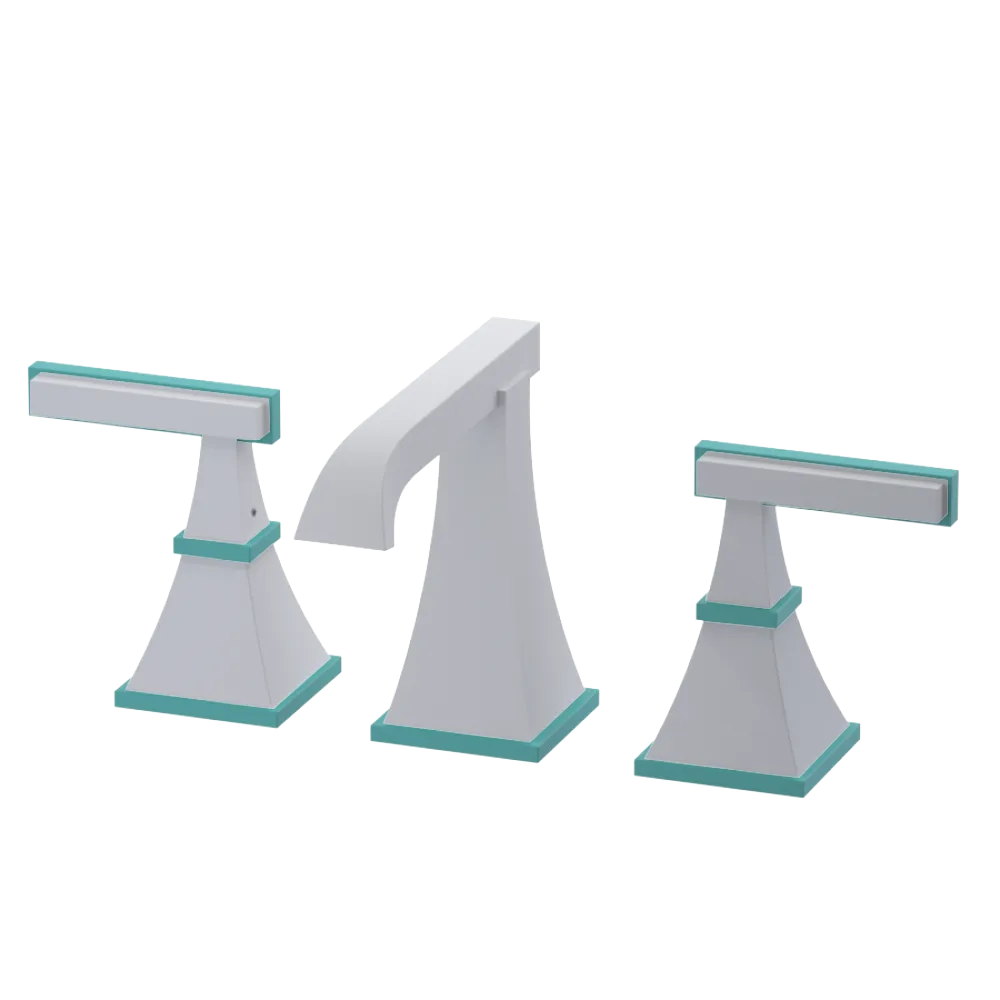 Rubinet Widespread Lav. Set. (less drain) Matt White