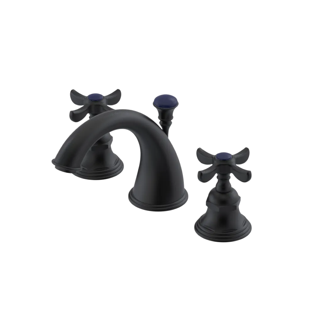 Rubinet Widespread Lav. Set. (less drain) Matt Black