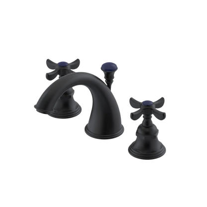 Rubinet Widespread Lav. Set. (less drain) Matt Black