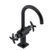 Rubinet Single Hole Dual Handle Lav. Set. (less drain) Black