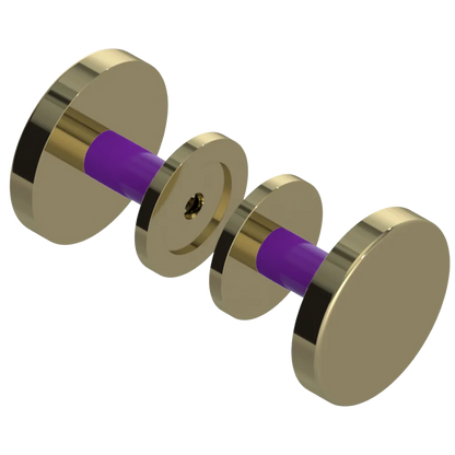 Rubinet Shower Door Knob (set) Natural Brass