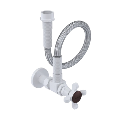 Rubinet Exposed Supply Kit (classic) White