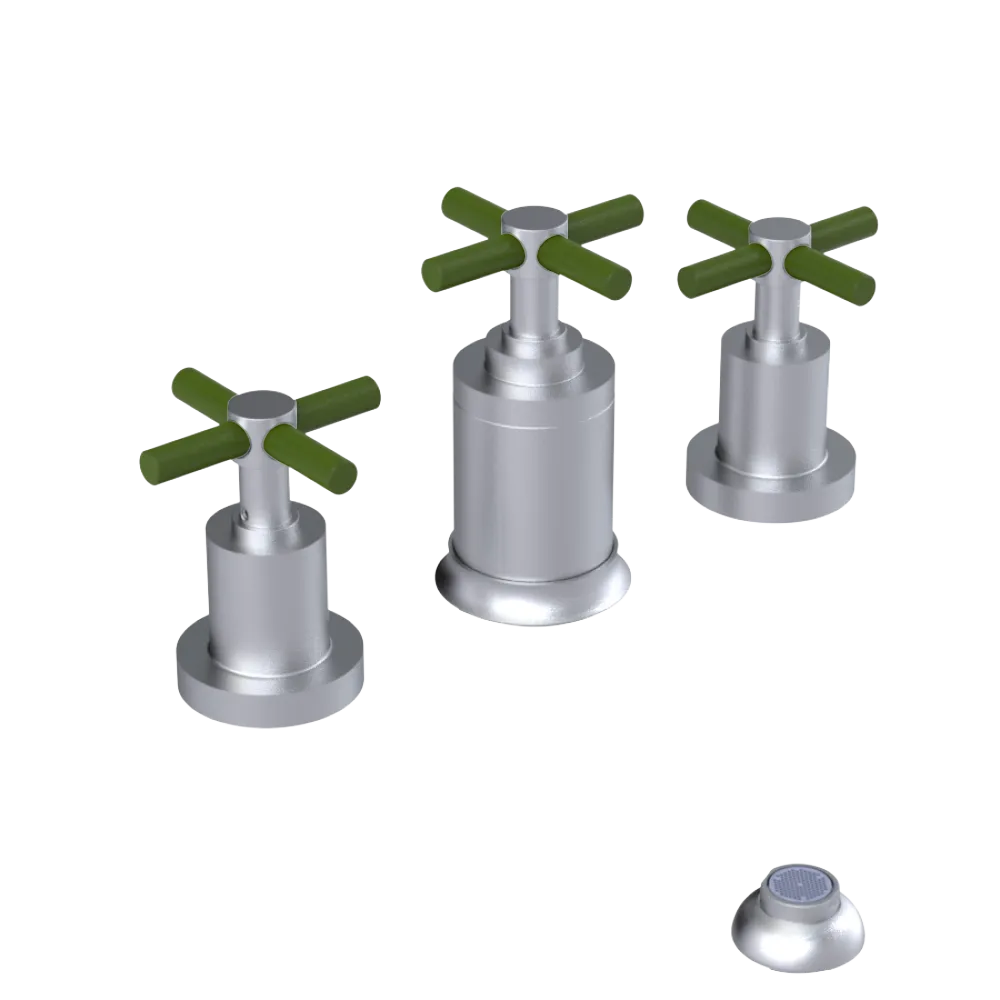 Rubinet Bidet Fitting with Spray, Diverter, and Vacuum Breaker (less drain) Satin Chrome