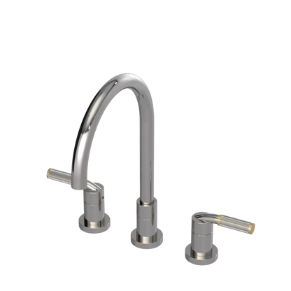 Rubinet Widespread Kitchen Set Polished Nickel