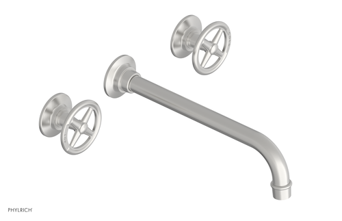 Phylrich WORKS Wall Lavatory Set 10" Spout - Cross Handles 220-11-10