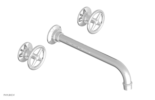 Phylrich WORKS Wall Lavatory Set 10" Spout - Cross Handles 220-11-10