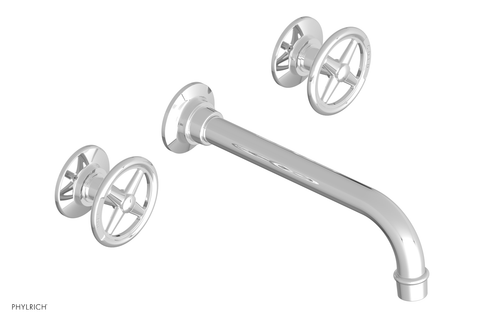 Phylrich WORKS Wall Lavatory Set - Cross Handles 220-11