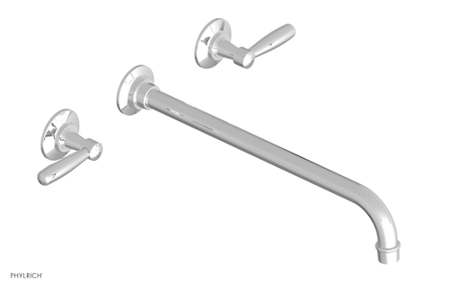 Phylrich WORKS Wall Lavatory Set 14" Spout - Lever Handles 220-12-14