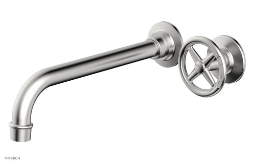 Phylrich WORKS 10" Single Handle Wall Lavatory Set - Cross Handle 220-15-10