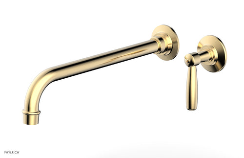 Phylrich WORKS 12" Single Handle Wall Lavatory Set - Lever Handle 220-16-12
