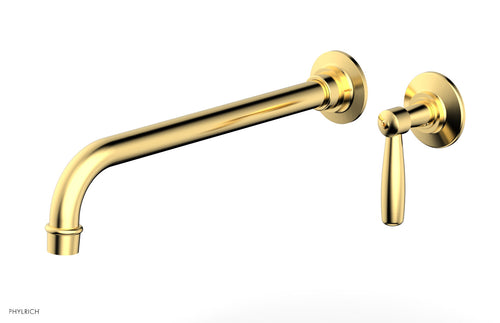 Phylrich WORKS 12" Single Handle Wall Lavatory Set - Lever Handle 220-16-12