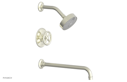 WORKS 14" Pressure Balance Tub and Shower Set - Cross Handle 220-26-14