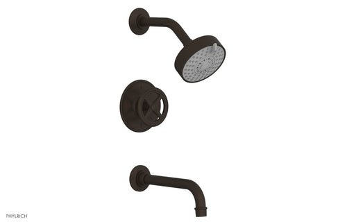 Phylrich WORKS Pressure Balance Tub and Shower Set - Cross Handle 220-26