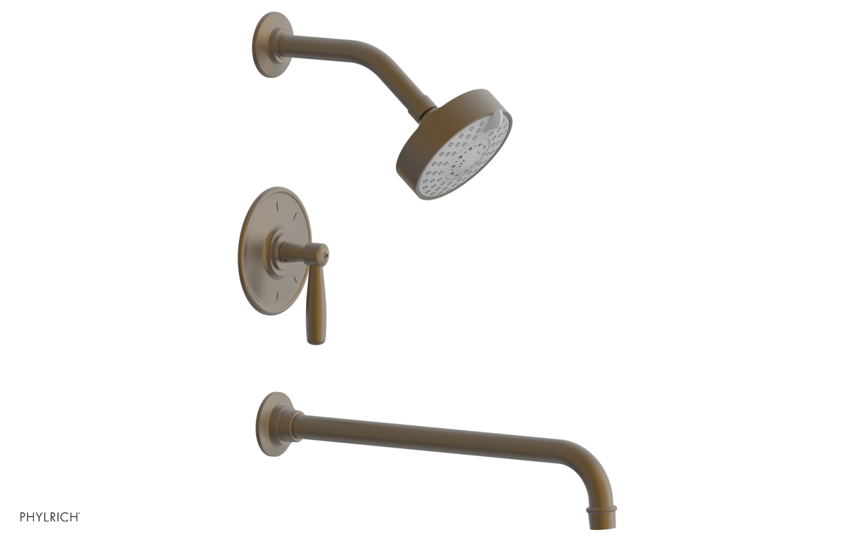 WORKS 14" Pressure Balance Tub and Shower Set - Lever Handle 220-27-14