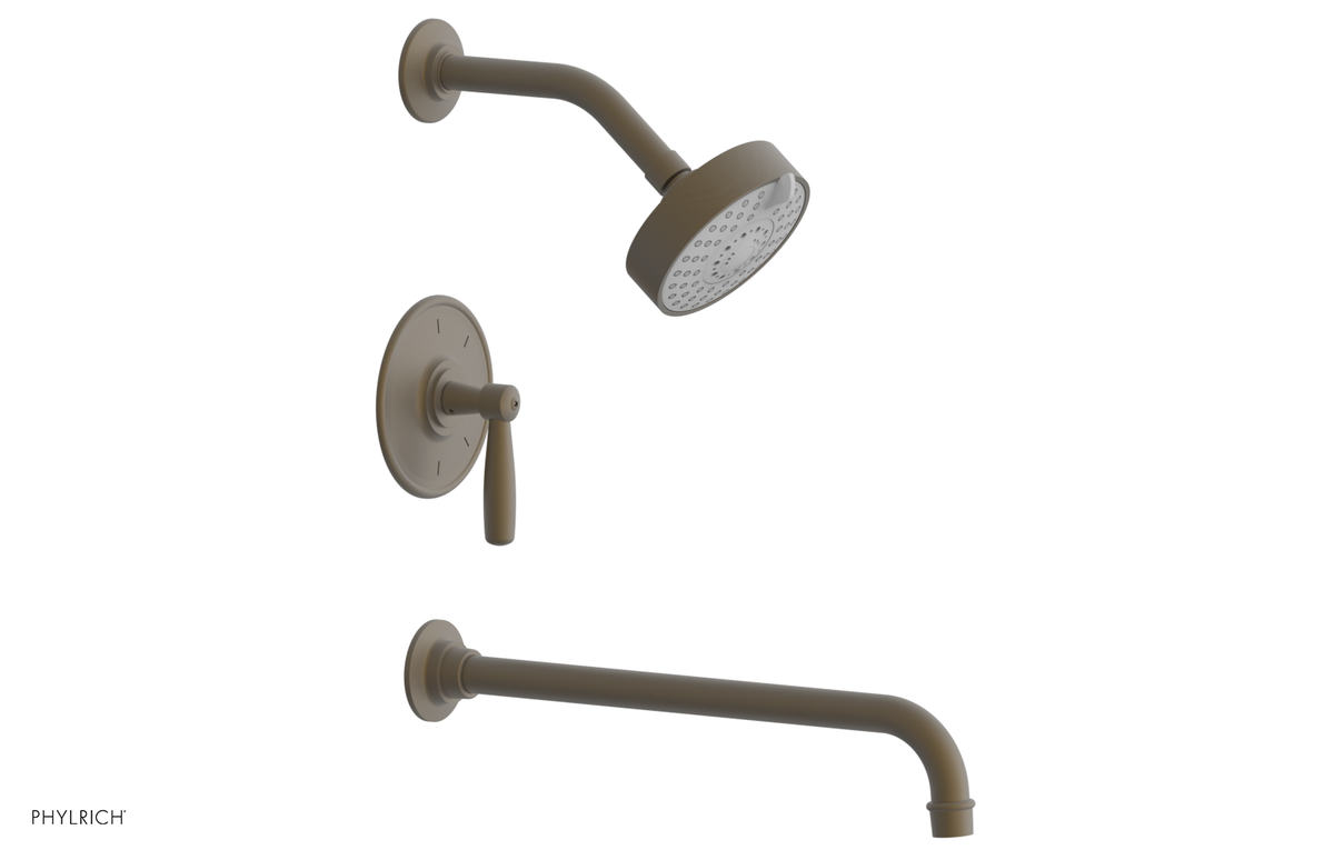 WORKS 14" Pressure Balance Tub and Shower Set - Lever Handle 220-27-14
