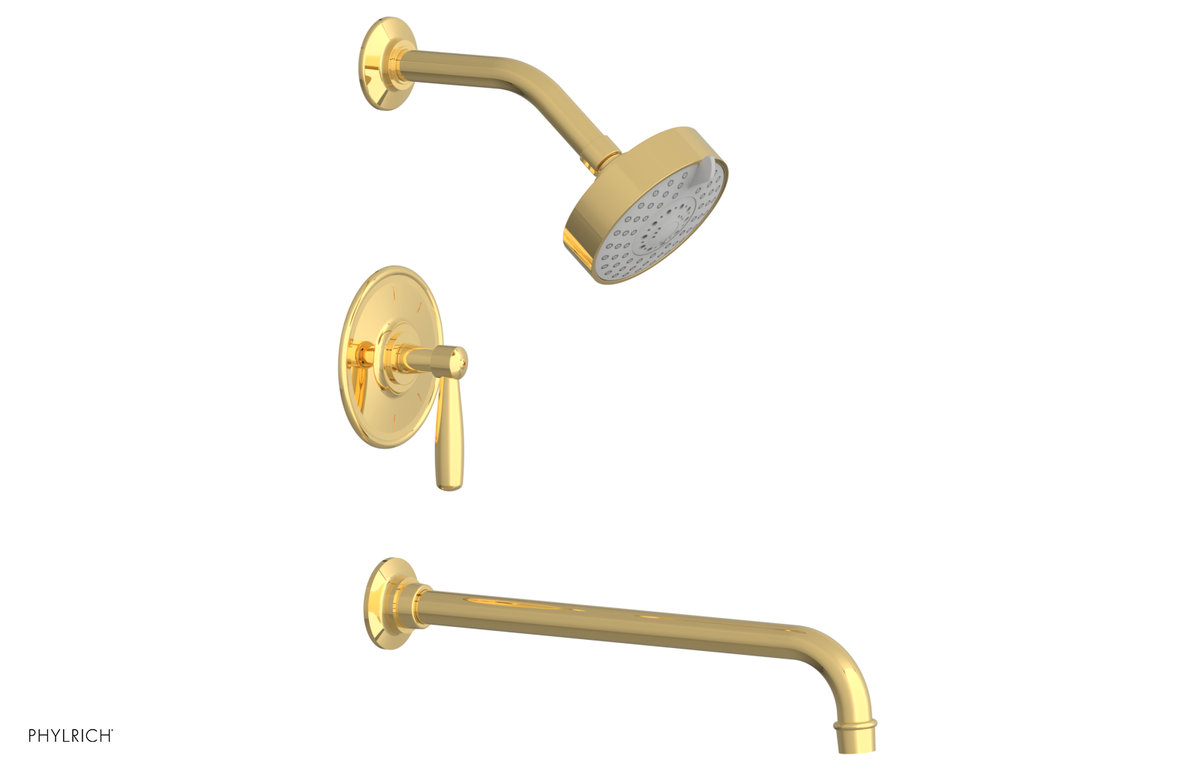 WORKS 14" Pressure Balance Tub and Shower Set - Lever Handle 220-27-14