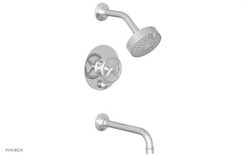 Phylrich WORKS - Pressure Balance Tub & Shower Set - Cross Handle 220-28