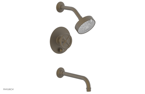 Phylrich WORKS - Pressure Balance Tub & Shower Set - Cross Handle 220-28
