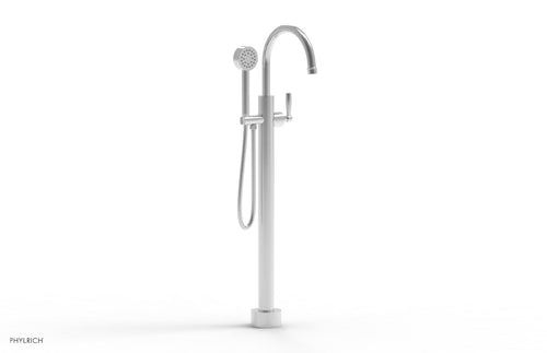 Phylrich WORKS Tall Floor Mount Tub Filler - Lever Handle with Hand Shower  220-45-01