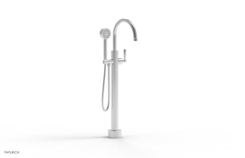 Phylrich WORKS Low Floor Mount Tub Filler - Lever Handle with Hand Shower  220-45-03