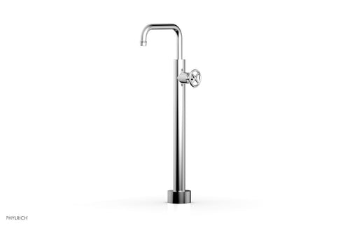 Phylrich WORKS Low Floor Mount Tub Filler - Cross Handle 220-46-04
