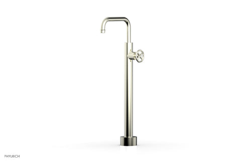 Phylrich WORKS Low Floor Mount Tub Filler - Cross Handle 220-46-04