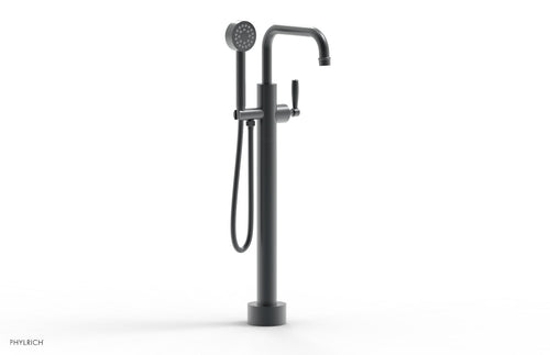 Phylrich WORKS Low Floor Mount Tub Filler - Lever Handle with Hand Shower  220-47-03